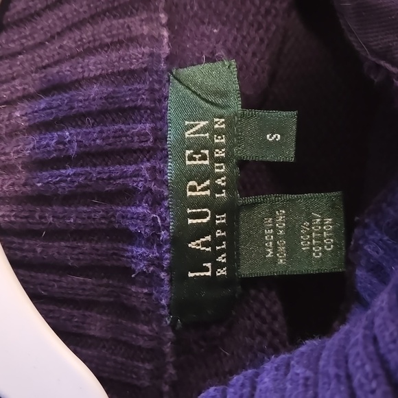 Ralph Lauren Deep Purple Snap Neck Sweater - Picture 5 of 6